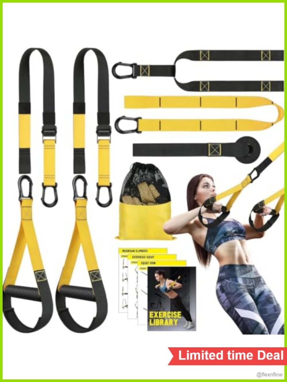Resistance Bands Kit Full Body Workout with Handles Door Anchor Exercise Straps